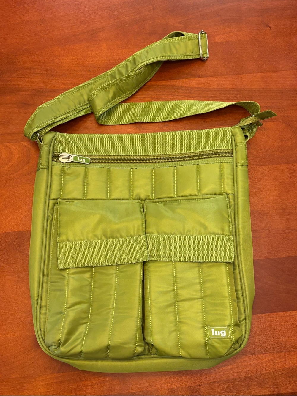 lug Green Nylon Crossbody Organizer Bag